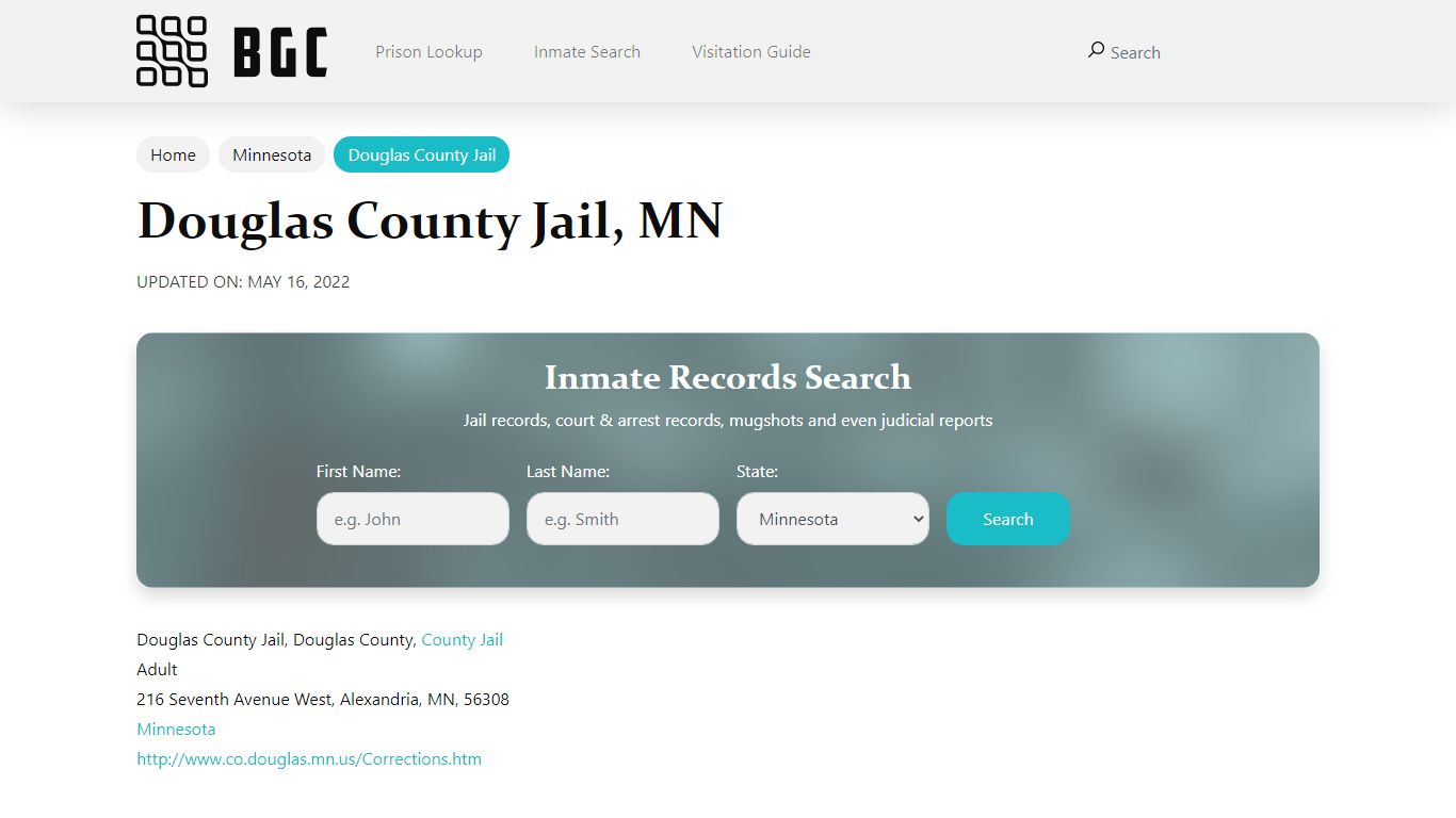 Douglas County Jail, MN Inmate Search, Mugshots ...